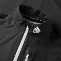 Adidas RAIN.RDY Full Zip Waterproof Golf Jacket 4 Adidas RAIN.RDY Full Zip Waterproof Golf Jacket -ForeGear Shop Adidas AW22 Rain.RDY Zip Waterproof Jacket HN4128 WJADI079 XS Black Detail