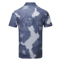 Adidas Flower Mesh Golf Polo Shirt 5 Adidas Flower Mesh Golf Polo Shirt -ForeGear Shop Adidas SS23 Flower Mesh Polo HS1131 SHADI715 S White Collegiate Navy Back