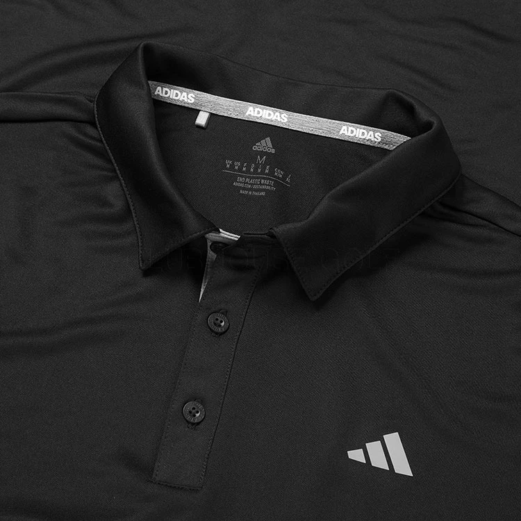 Front Page -ForeGear Shop Adidas Drive Primegreen Golf Polo Shirt Black IA5446 Detail