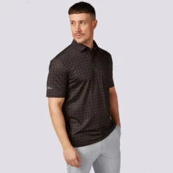 Oscar Jacobson Barton Golf Polo Shirt -ForeGear Shop Barton Polo OJTS0027 Code SHOSC179 Black Model 1