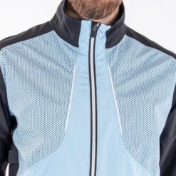 Galvin Green Albert Waterproof Golf Jacket 13 Galvin Green Albert Waterproof Golf Jacket -ForeGear Shop Galvin Green SS22 Albert Waterproof Jacket G130067 WJGAL430 Blue bell Black White Model 2