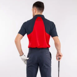 Galvin Green Massimo Golf Polo Shirt 11 Galvin Green Massimo Golf Polo Shirt -ForeGear Shop Galvin Green SS22 Massimo Polo Shirt G127323 Code SHGAL557 M Red Navy Model 3