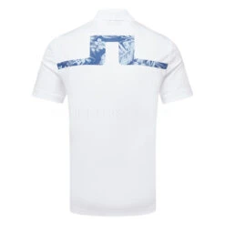 J.Lindeberg Martin Golf Polo Shirt 5 J.Lindeberg Martin Golf Polo Shirt -ForeGear Shop J.Lindeberg Martin Golf Polo Shirt White Hibiscus Blue Navy Peony GMJT07415 0000 SHLIN149 Back
