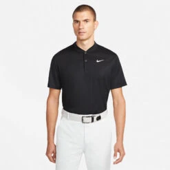 Nike Dry Victory Blade Golf Polo Shirt 9 Nike Dry Victory Blade Golf Polo Shirt -ForeGear Shop Nike SS22 Dry Victory Blade Golf Polo Shirt Black White DH0838 010 SHNIK774 model 1