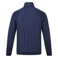Oscar Jacobson Harrington Thermal Golf Wind Jacket 5 Oscar Jacobson Harrington Thermal Golf Wind Jacket -ForeGear Shop Oscar Jacobson AW22 Harrington Windproof Jacket OJTOP0087 WTOSC092 S Navy Back
