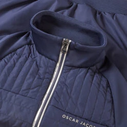Oscar Jacobson Harrington Thermal Golf Wind Jacket 4 Oscar Jacobson Harrington Thermal Golf Wind Jacket -ForeGear Shop Oscar Jacobson AW22 Harrington Windproof Jacket OJTOP0087 WTOSC092 S Navy Detail