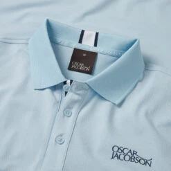 Front Page -ForeGear Shop Oscar Jacobson SS22 Durham Tour Polo Shirt OJTS0033 Code SHOSC184 M Cool Blue Navy Detail