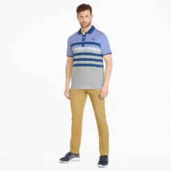 Puma MATTR One Way Golf Polo Shirt 10 Puma MATTR One Way Golf Polo Shirt -ForeGear Shop Puma SS22 Mattr One Way Polo 599115 25 SHPUM650 Lavendar Pop Blazing Blue Model 2