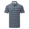 Adidas Two Colour Stripe Primegreen Golf Polo Shirt